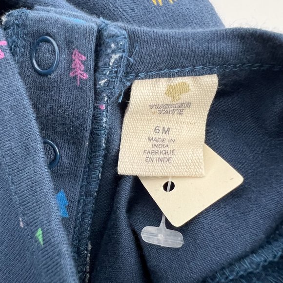 Tucker + Tate Babies' Sweet Play Print Dress Navy Denim Modern Trees 6M NWT - Picture 7 of 7